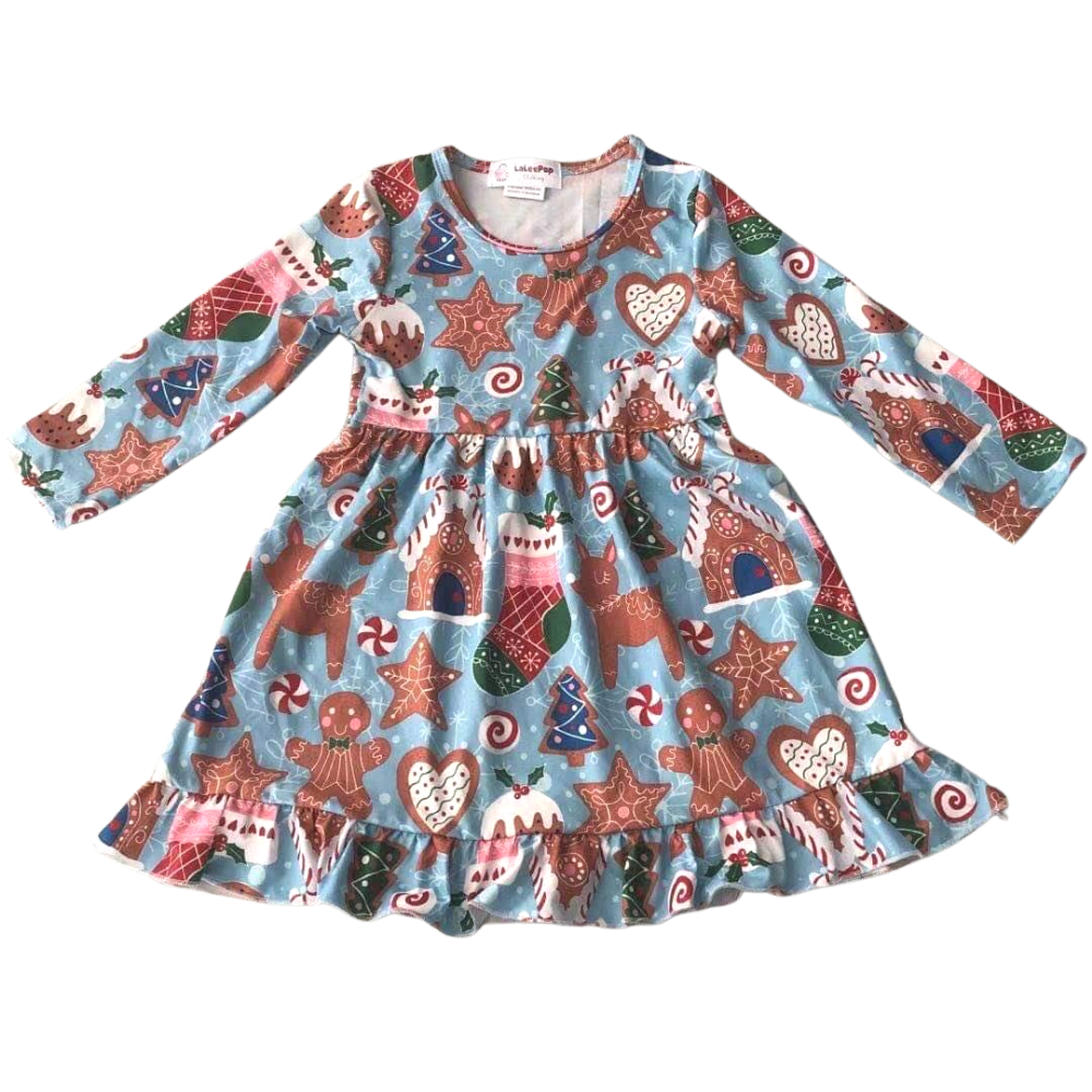 Girls Dress Christmas Ginger - Gracie Roze
