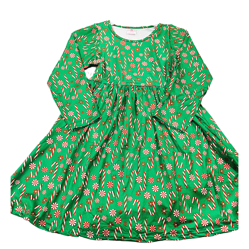 Girls Dress Christmas Candy - Gracie Roze