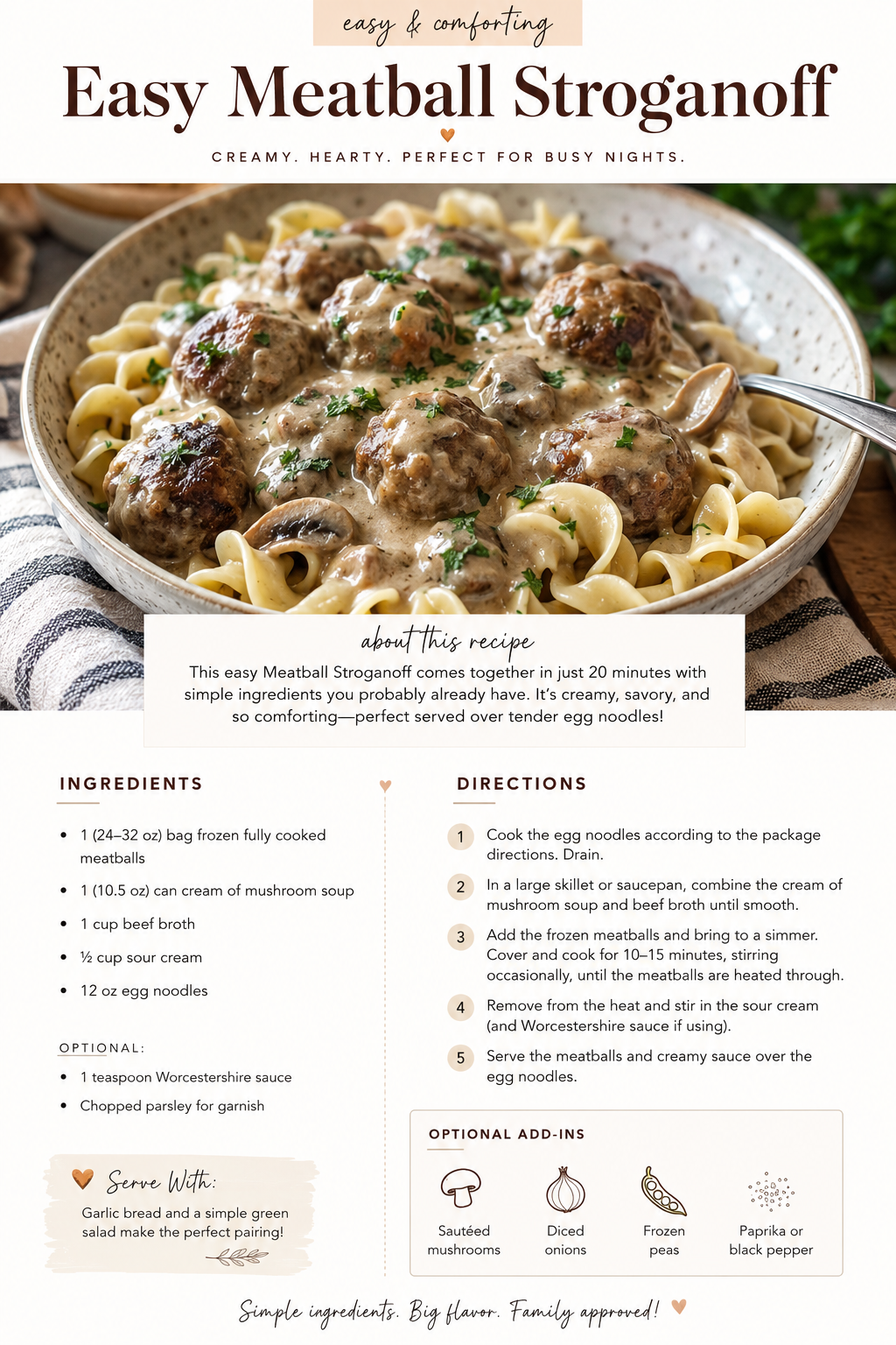 Easy Meatball Stroganoff