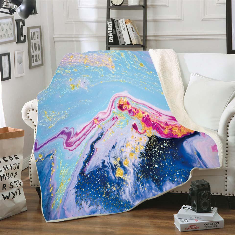 Plush Blanket Pink Wave - Gracie Roze