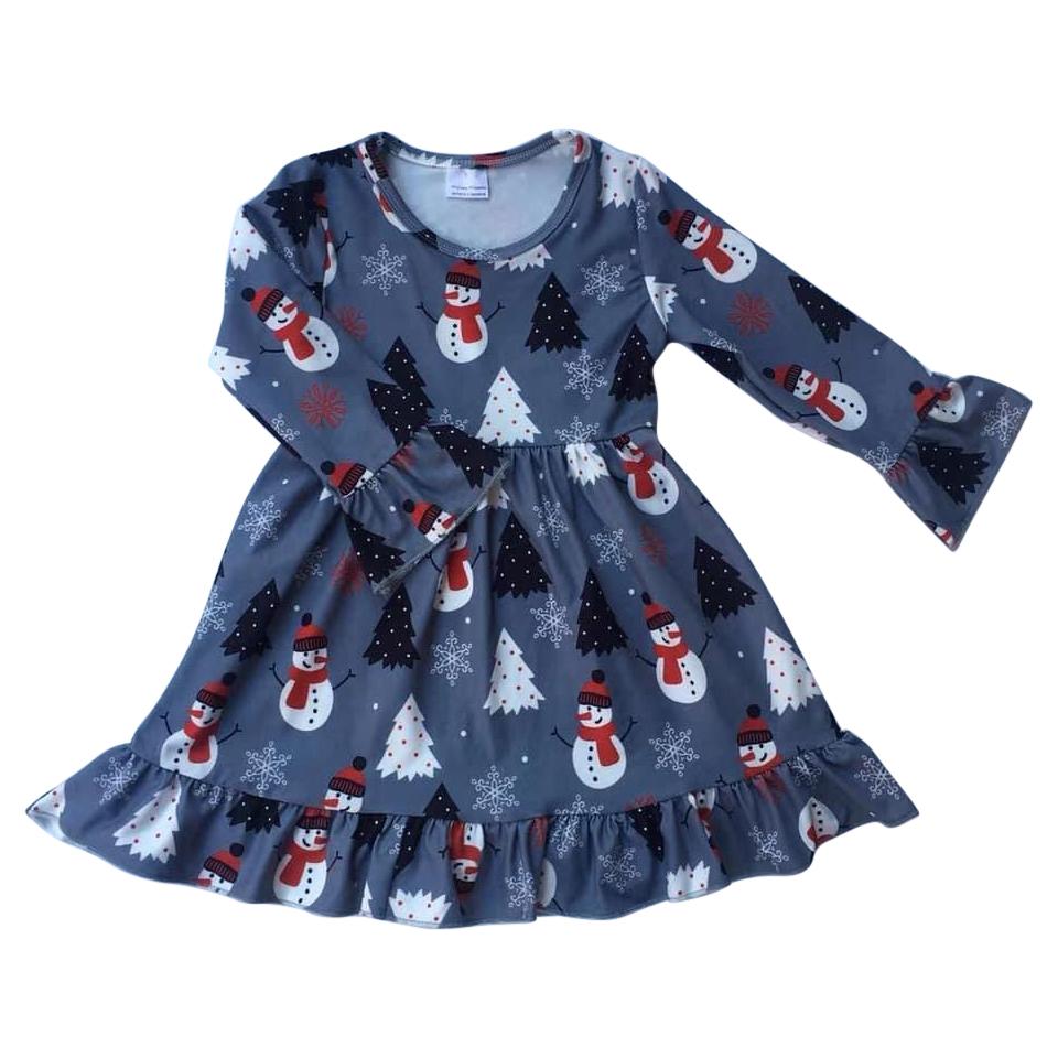 Girls Dress Snowman - Gracie Roze