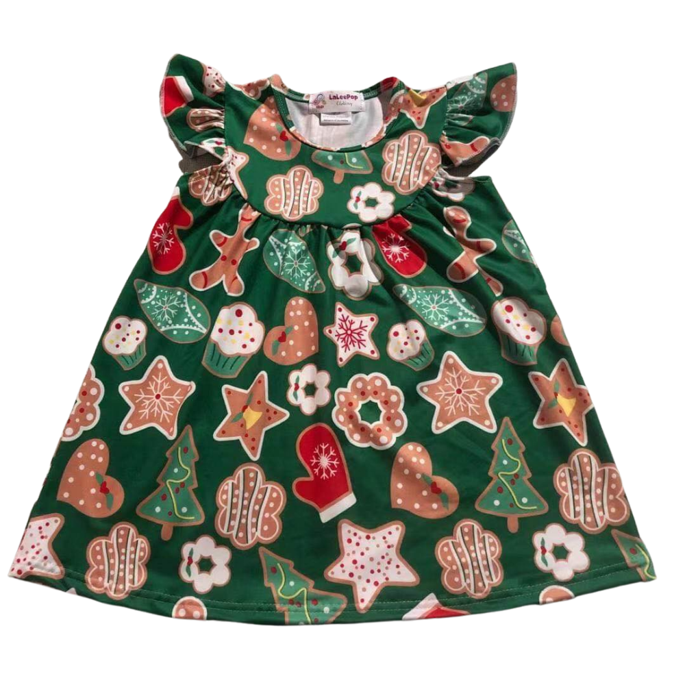 Girls Dress Christmas Cookies - Gracie Roze