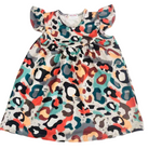 Girls Dress Pastel Leopard - Gracie Roze