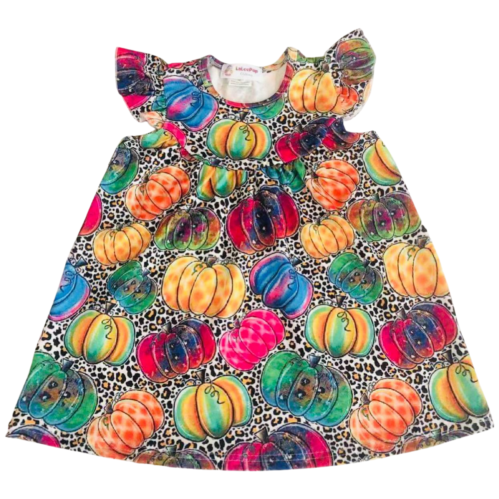 Girls Dress Pumpkin - Gracie Roze