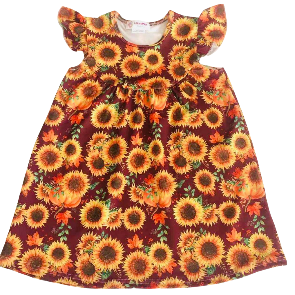 Girls Dress Sunflower - Gracie Roze