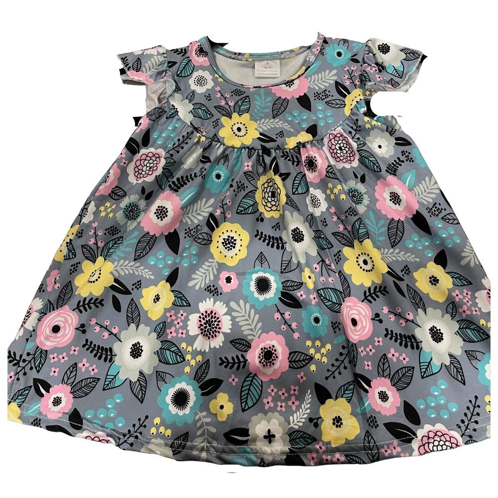 Girls Dress Gray - Gracie Roze