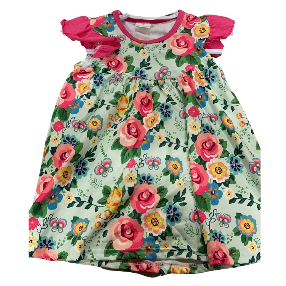 Girls Dress Mint Flower - Gracie Roze
